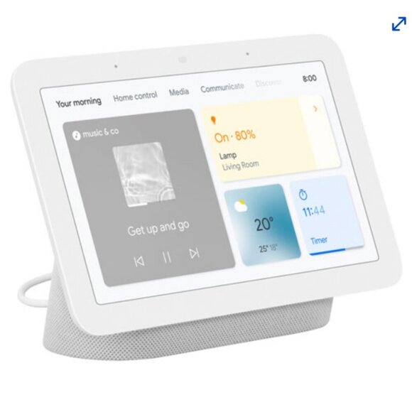 Google Nest Hub (GA00516-US) Smart Display with Google Assistant - Chalk - Picture 1 of 16